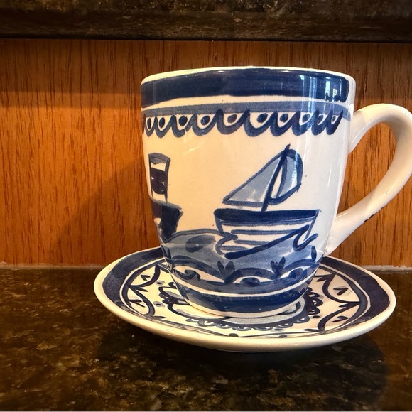 Delft Blond Amsterdam Ceramic Mug and Saucer Set 3 Mugs & 3 plates - Picture 11 of 11